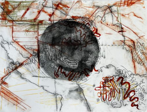 Borderlands etching and monotype II